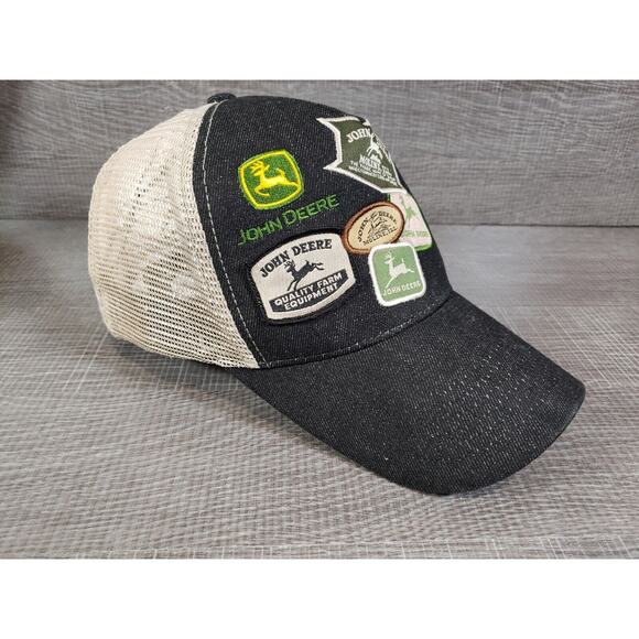 John Deere Tractor Mesh Snapback Multi Patches Trucker Hat Cap - ADJUSTABLE - Picture 3 of 11